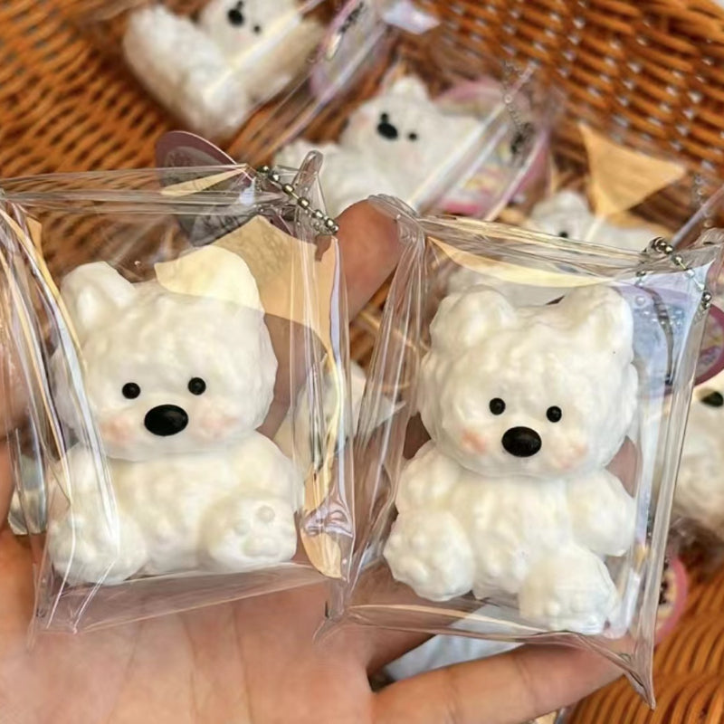 Handmade Silicone Squishy white Bear