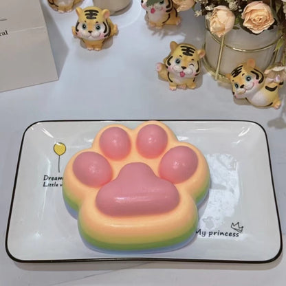 800g Handmade Silicone Squishy  Super HugeCat‘s Paw (Rainbow Color)