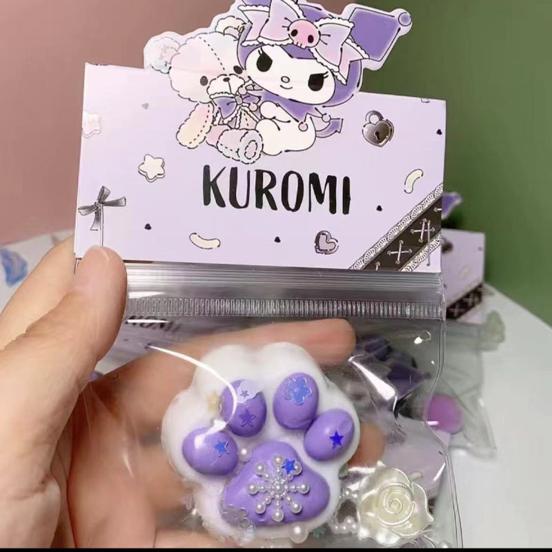 Handmade Silicone Squishy Kuromi Style Cat's Paw