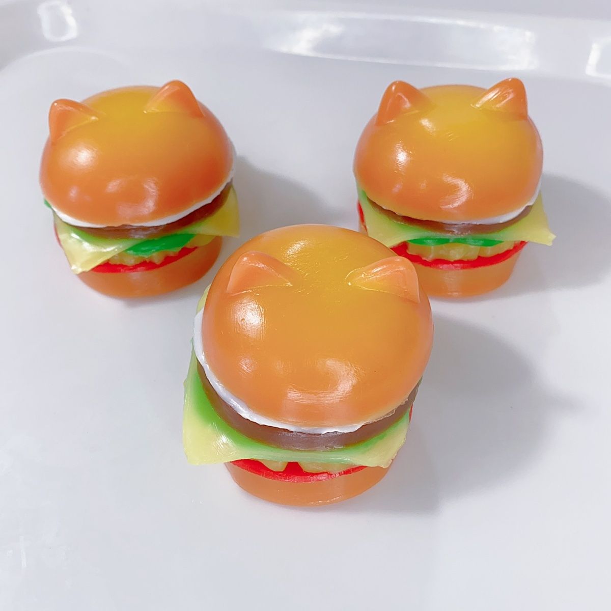 Handmade Silicone Hamburger Stress Relief Squishy Toy