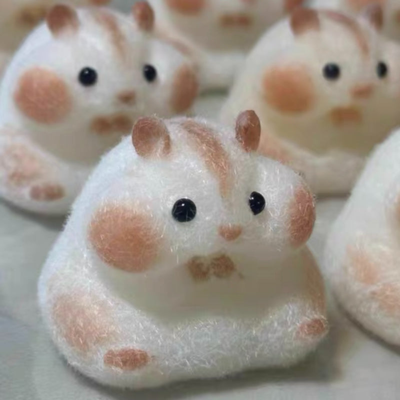 Handmade Silicone Little Hamster Stress Relief Squeeze Toy