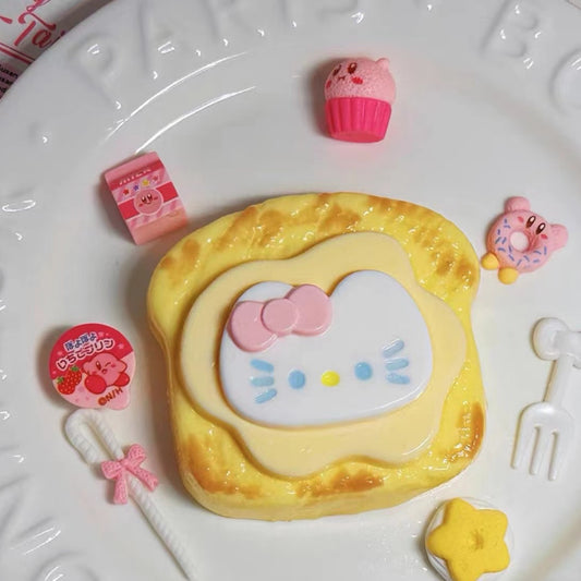 Handmade Silicone Squishy Kitty Toast