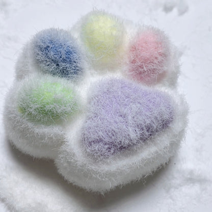 Handmade Silicone Rainbow Cat Paw  without fur Stress Relief Squishy Toy