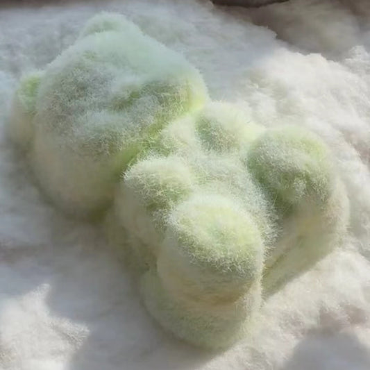Handmade Silicone Squishy  Green Bear