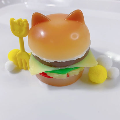 Handmade Silicone Hamburger Stress Relief Squishy Toy