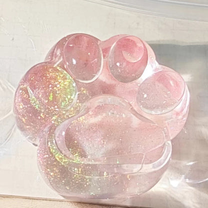 Handmade Silicone Squishy Clear Cat's Paw