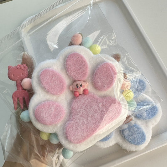 400g Hademade Large Flocking Soft Silicone Cat Paw Squishy Toy Christmas Gift